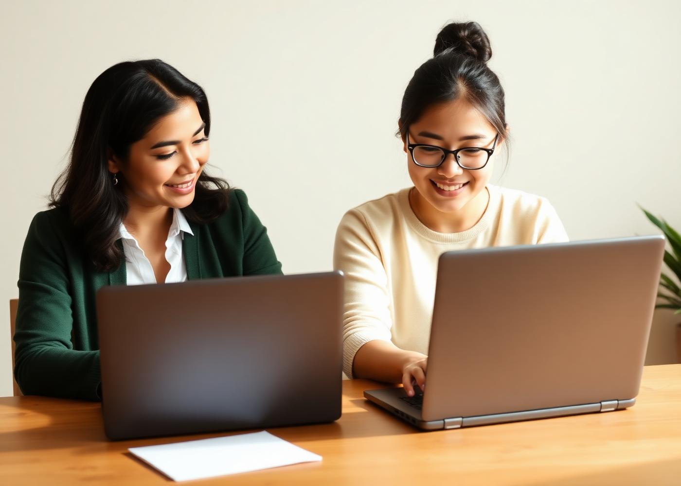 Licensed supervisor and therapist-intern reviewing session notes together